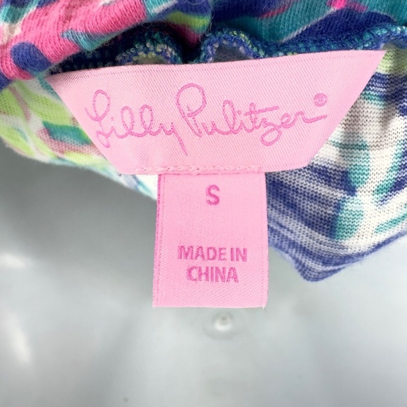 Lilly Pulitzer Val Strapless Top Size S Toucan Play Blue Swirl Babydoll Y2K - Picture 5 of 11